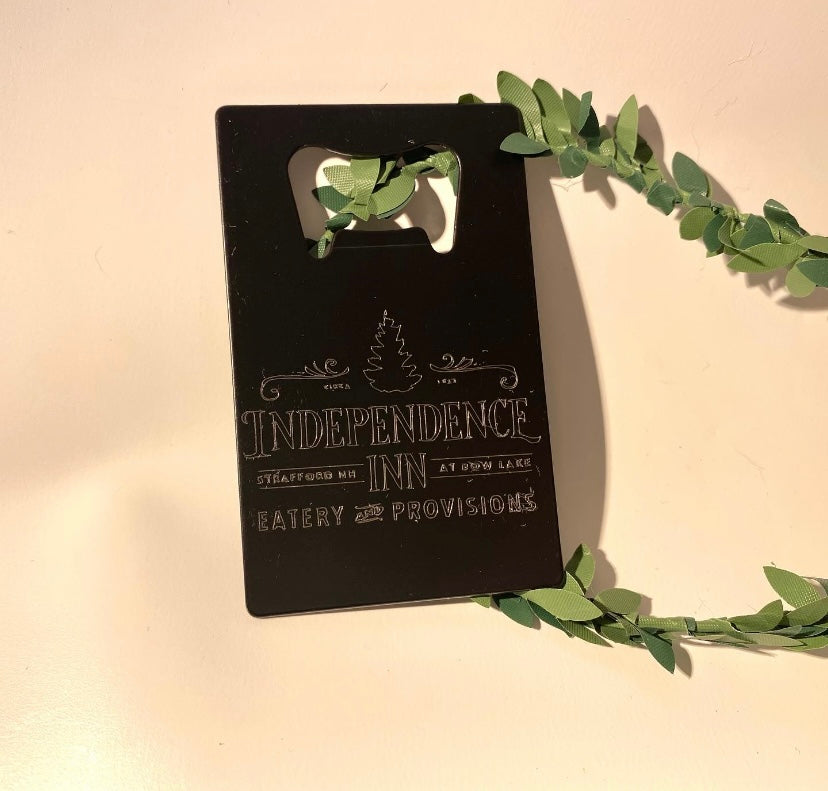 Custom credit card bottle opener
